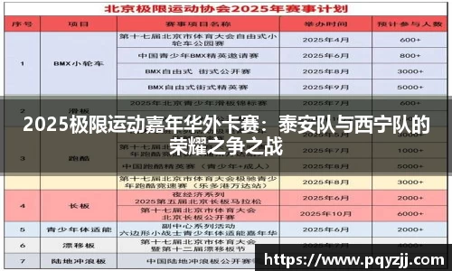 2025极限运动嘉年华外卡赛：泰安队与西宁队的荣耀之争之战